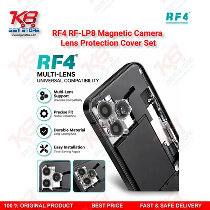 RF4 RF-LP8 Magnetic Camera Lens Protection Cover Set for iPhone X to 17 Pro Max Camera Module Repair
