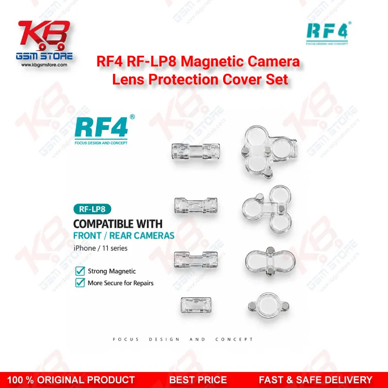 RF4 RF-LP8 Magnetic Camera Lens Protection Cover Set for iPhone X to 17 Pro Max Camera Module Repair