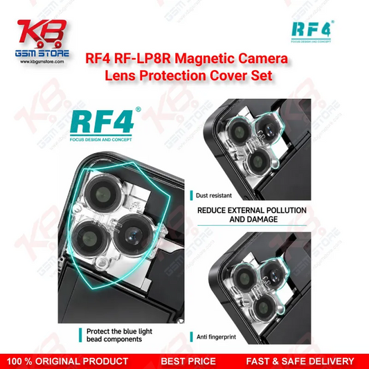 RF4 RF-LP8R Magnetic Camera Lens Protection Cover Set – 8-Variant iPhone Camera Module Dust Guard (X to 17 Pro Max)