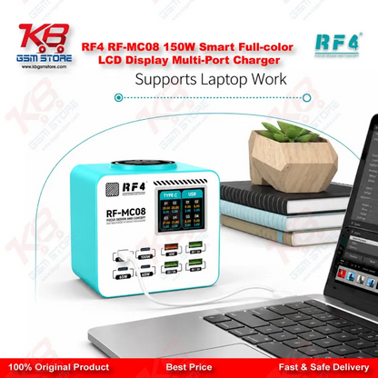 RF4 RF-MC08 150W Smart Full-Color LCD Multi-Port Charging Station