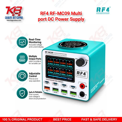 RF4 RF-MC09 Multi-Port DC Power Supply with Wireless Charging & 100W Fast Charge