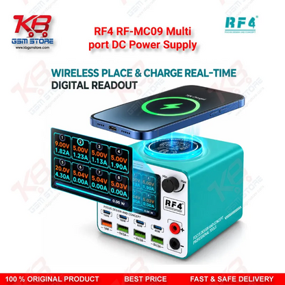 RF4 RF-MC09 Multi-Port DC Power Supply with Wireless Charging & 100W Fast Charge