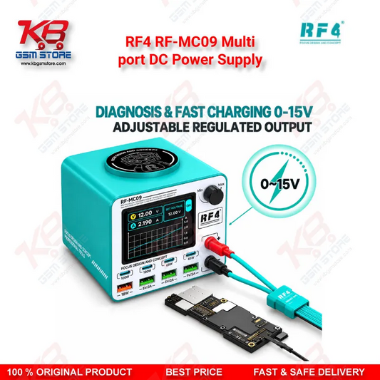 RF4 RF-MC09 Multi-Port DC Power Supply with Wireless Charging & 100W Fast Charge