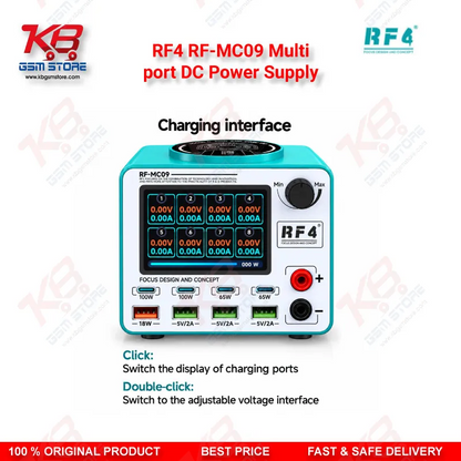 RF4 RF-MC09 Multi-Port DC Power Supply with Wireless Charging & 100W Fast Charge
