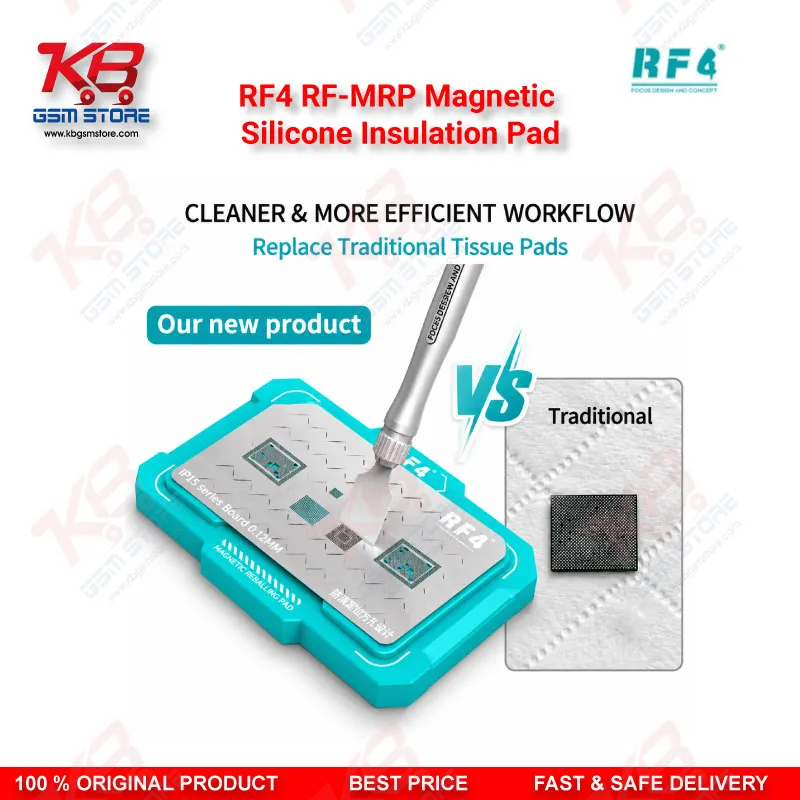 RF4 RF-MRP Magnetic Silicone Insulation Pad – Heat-Resistant Anti-Static Repair Mat for Mobile PCB Soldering