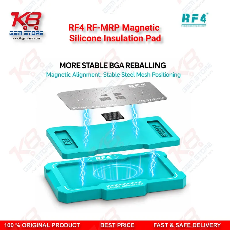 RF4 RF-MRP Magnetic Silicone Insulation Pad – Heat-Resistant Anti-Static Repair Mat for Mobile PCB Soldering