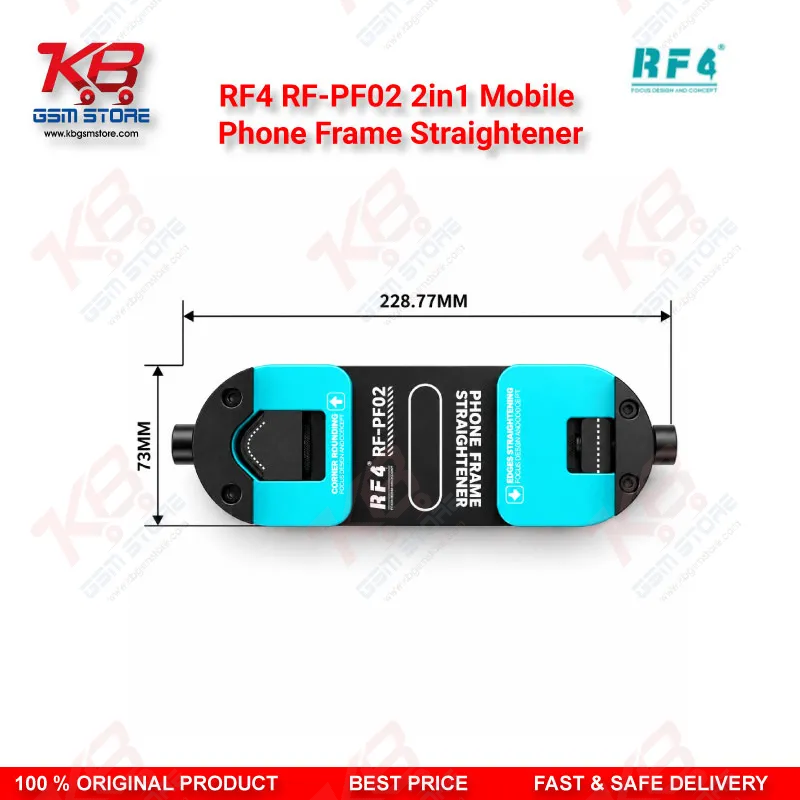 RF4 RF-PF02 2in1 Mobile Phone Frame Straightener – Aluminum Alloy Frame Aligner for Straight Edge and Curved Corner Correction