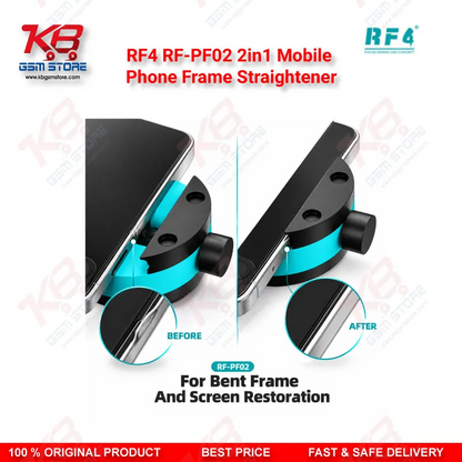 RF4 RF-PF02 2in1 Mobile Phone Frame Straightener – Aluminum Alloy Frame Aligner for Straight Edge and Curved Corner Correction