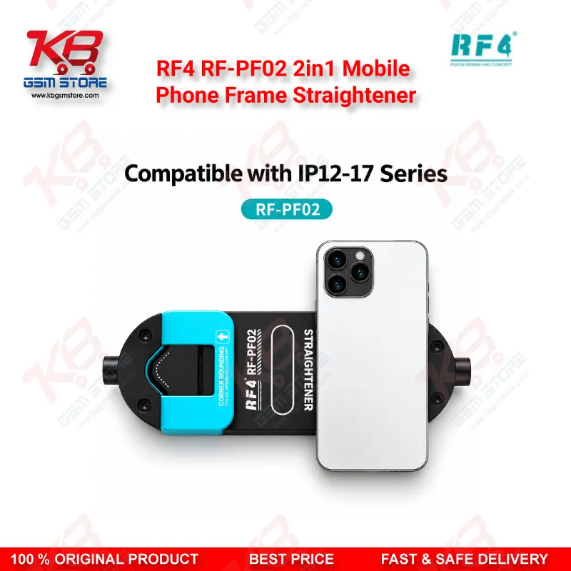 RF4 RF-PF02 2in1 Mobile Phone Frame Straightener – Aluminum Alloy Frame Aligner for Straight Edge and Curved Corner Correction
