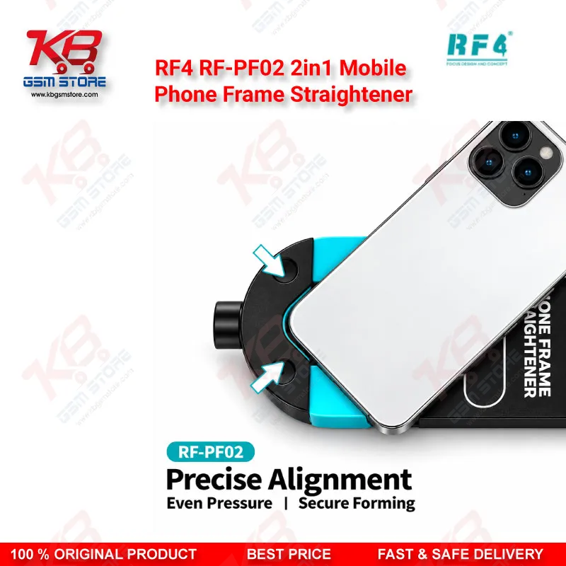 RF4 RF-PF02 2in1 Mobile Phone Frame Straightener – Aluminum Alloy Frame Aligner for Straight Edge and Curved Corner Correction