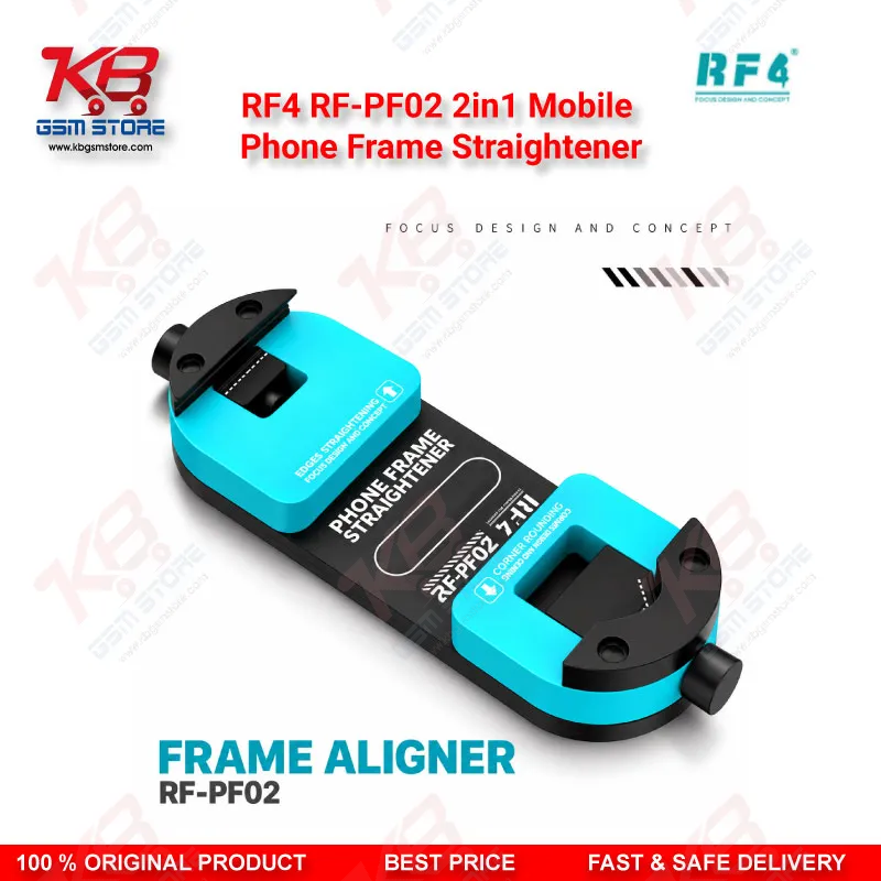 RF4 RF-PF02 2in1 Mobile Phone Frame Straightener – Aluminum Alloy Frame Aligner for Straight Edge and Curved Corner Correction