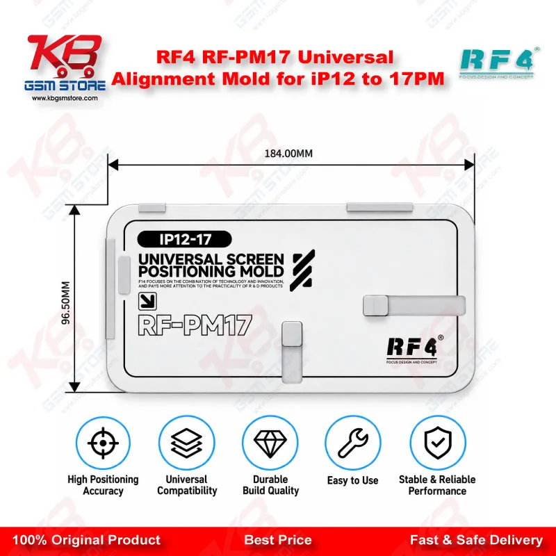 RF4 RF-PM17 Universal Alignment Mold for iPhone 12 to 17 Pro Max Screen Refurbishing