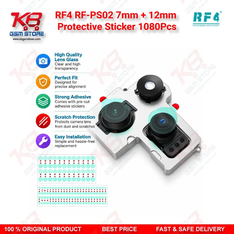 RF4 RF-PS02 7mm + 12mm Protective Sticker 1080Pcs Lens Guard