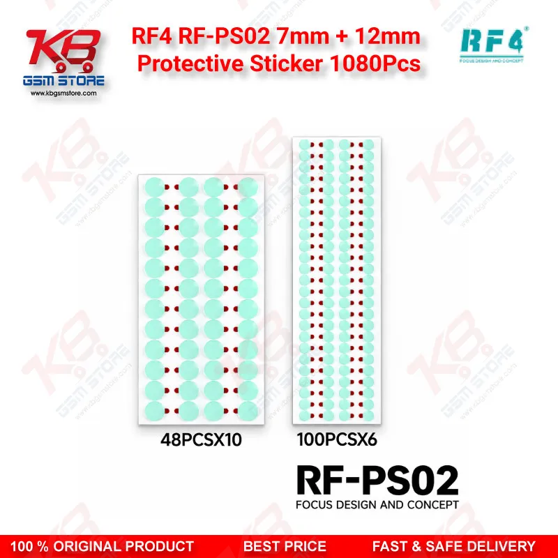 RF4 RF-PS02 7mm + 12mm Protective Sticker 1080Pcs Lens Guard