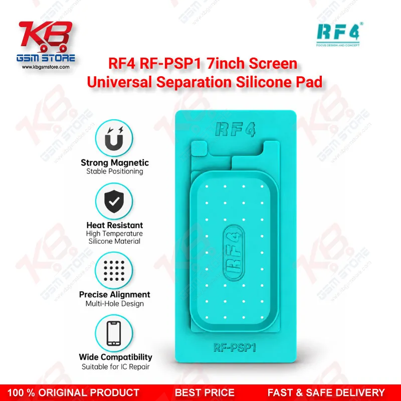 RF4 RF-PSP1 7inch Screen Universal Separation Silicone Pad – Magnetic Heat-Resistant Alignment Mat for Mobile Repair