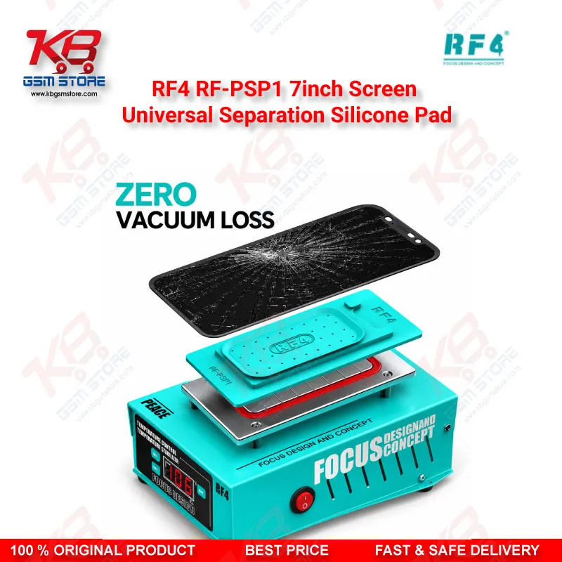 RF4 RF-PSP1 7inch Screen Universal Separation Silicone Pad – Magnetic Heat-Resistant Alignment Mat for Mobile Repair