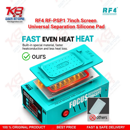 RF4 RF-PSP1 7inch Screen Universal Separation Silicone Pad – Magnetic Heat-Resistant Alignment Mat for Mobile Repair
