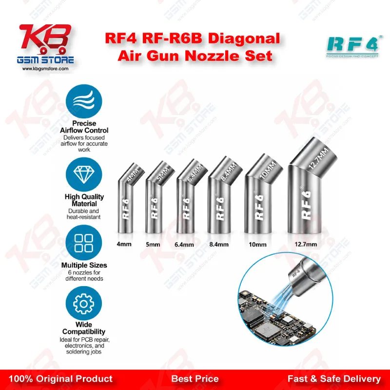 RF4 RF-R6B Diagonal Air Gun Nozzle Set