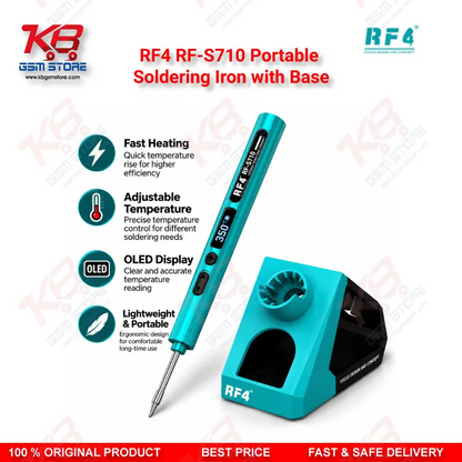 RF4 RF-S710 Portable Type-C Integrated Digital Soldering Iron with Base for PCB SMD Repair