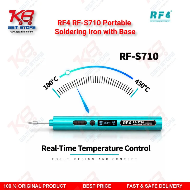 RF4 RF-S710 Portable Type-C Integrated Digital Soldering Iron with Base for PCB SMD Repair