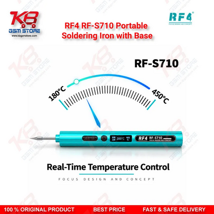 RF4 RF-S710 Portable Type-C Integrated Digital Soldering Iron with Base for PCB SMD Repair