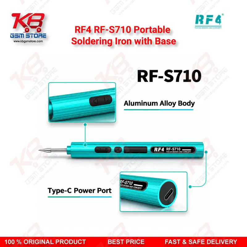 RF4 RF-S710 Portable Type-C Integrated Digital Soldering Iron with Base for PCB SMD Repair