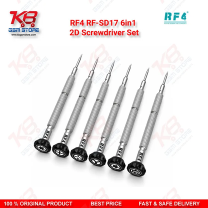 RF4 RF-SD17 6in1 2D Screwdriver Set – Magnetic S2 Steel Precision Screwdriver Kit for Mobile Phone Repair