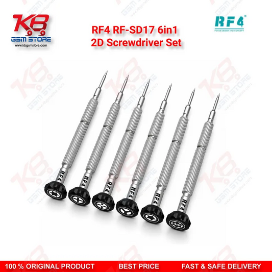 RF4 RF-SD17 6in1 2D Screwdriver Set – Magnetic S2 Steel Precision Screwdriver Kit for Mobile Phone Repair