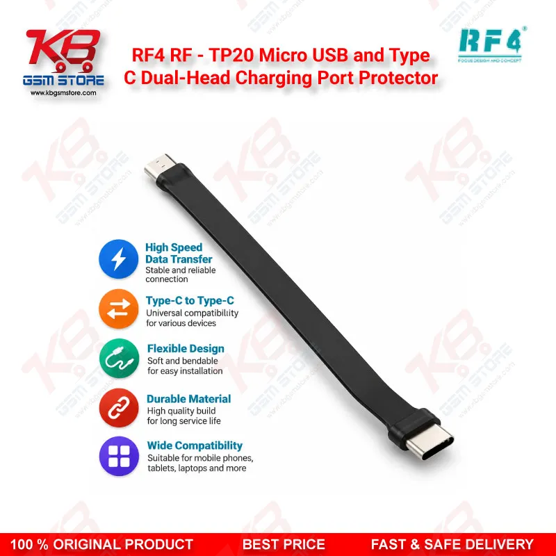 RF4 RF-TP20 Micro-USB Type-C Charging Port Protector