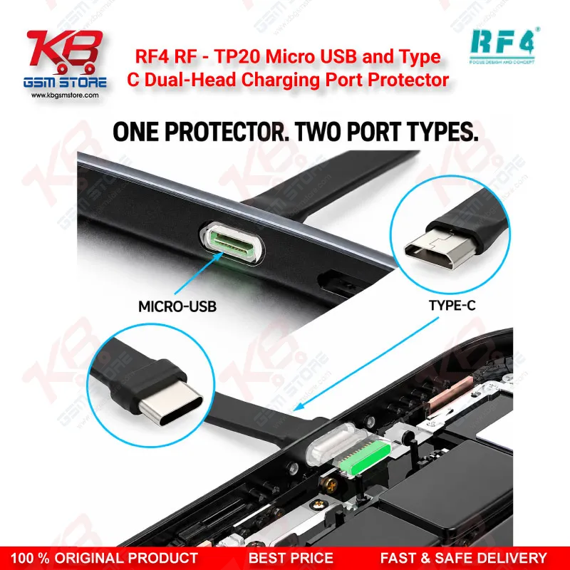 RF4 RF-TP20 Micro-USB Type-C Charging Port Protector
