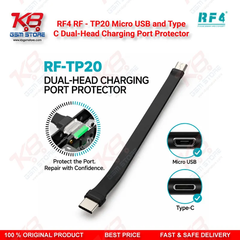 RF4 RF-TP20 Micro-USB Type-C Charging Port Protector