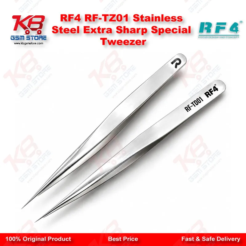 RF4 RF-TZ01 Stainless Steel Extra Sharp Special Tweezer