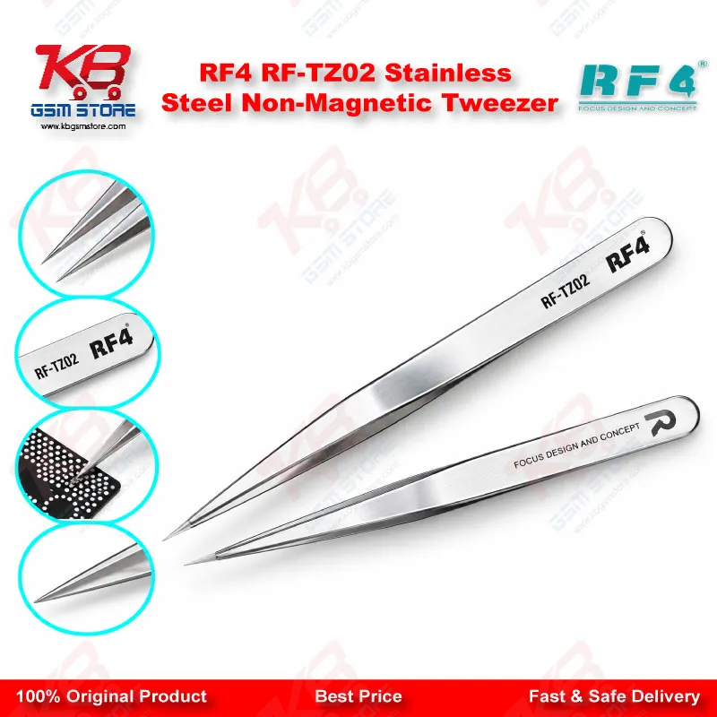 RF4 RF-TZ02 Stainless Steel Non-Magnetic Tweezer