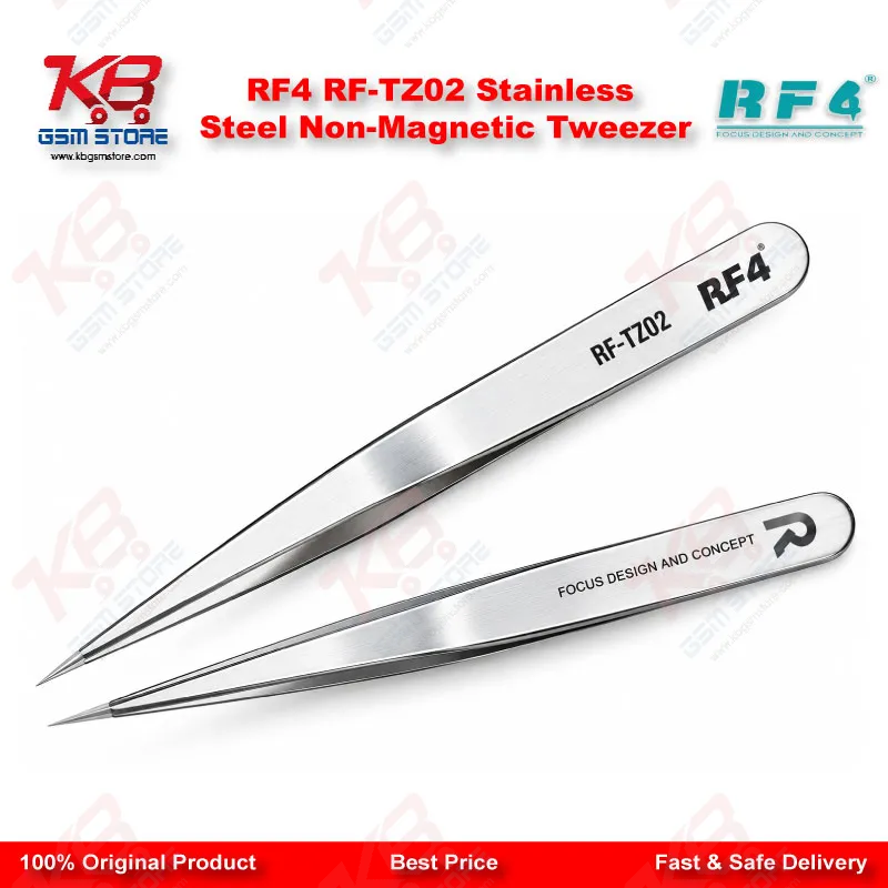 RF4 RF-TZ02 Stainless Steel Non-Magnetic Tweezer