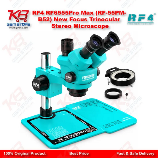 RF4 RF6555Pro Max (RF-55PM-B52) New Focus Trinocular Stereo Microscope