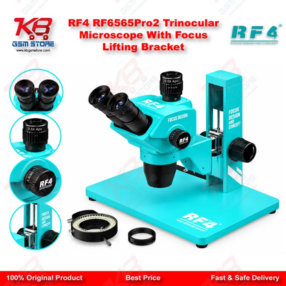 RF4 RF6565Pro2 Trinocular Microscope With Focus Lifting Bracket