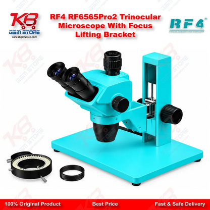 RF4 RF6565Pro2 Trinocular Microscope With Focus Lifting Bracket