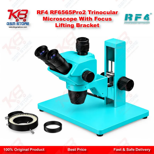 RF4 RF6565Pro2 Trinocular Microscope With Focus Lifting Bracket