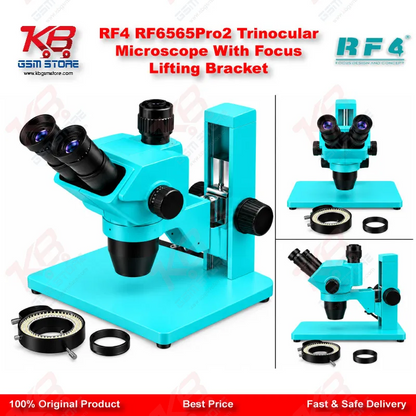 RF4 RF6565Pro2 Trinocular Microscope With Focus Lifting Bracket