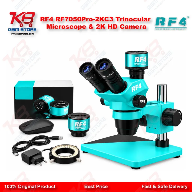 RF4 RF7050Pro-2KC3 Trinocular Microscope & 2K HD Camera