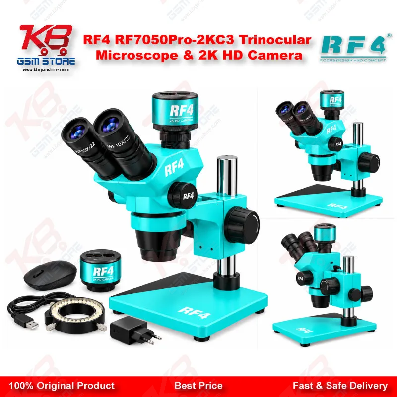RF4 RF7050Pro-2KC3 Trinocular Microscope & 2K HD Camera