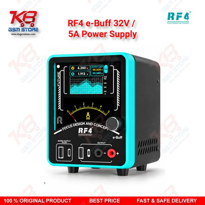 RF4 e-Buff 32V / 5A Digital Display Current Analyzer with Curve Mode and Pointer Display – Dead Phone Diagnostic Boot Power Supply for Mobile Repair Technicians