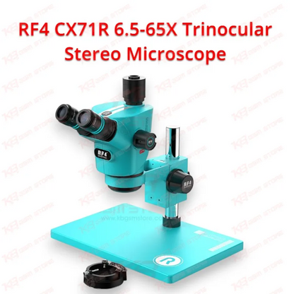 RF4 CX71R 6.5-65X Trinocular Stereo Microscope