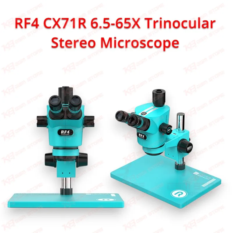 RF4 CX71R 6.5-65X Trinocular Stereo Microscope