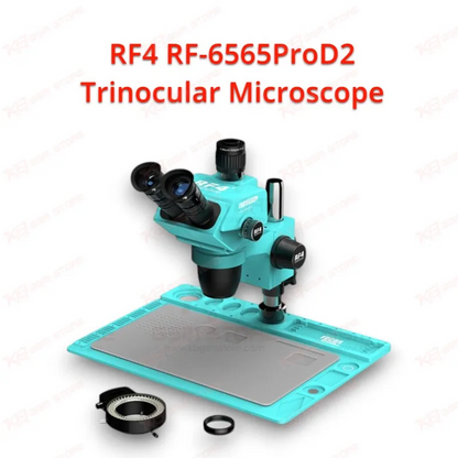 RF4 RF-6565ProD2 Trinocular Microscope With Aluminum Alloy Base