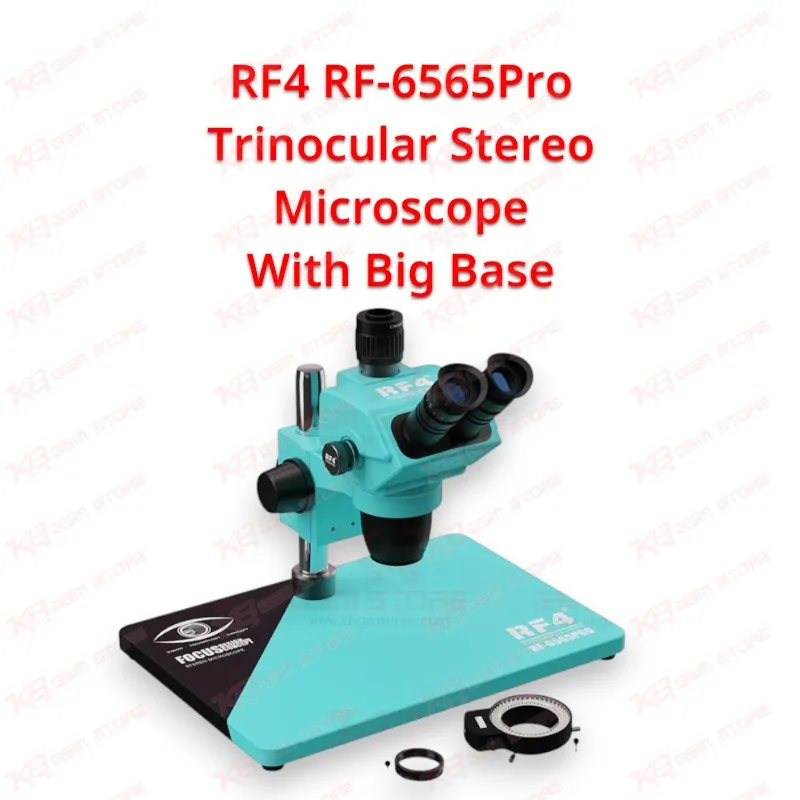 RF4 RF-6565Pro Trinocular Stereo Microscope With Big Base