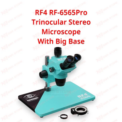 RF4 RF-6565Pro Trinocular Stereo Microscope With Big Base
