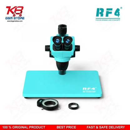 RF4 RF6745TVP 6.7X-45X Synchronous Zoom Trinocular Stereo Microscope with Aluminum Alloy Big Base
