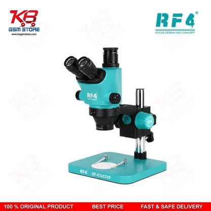 RF4 RF6745TVP 6.7X-45X Synchronous Zoom Trinocular Stereo Microscope with Aluminum Alloy Big Base