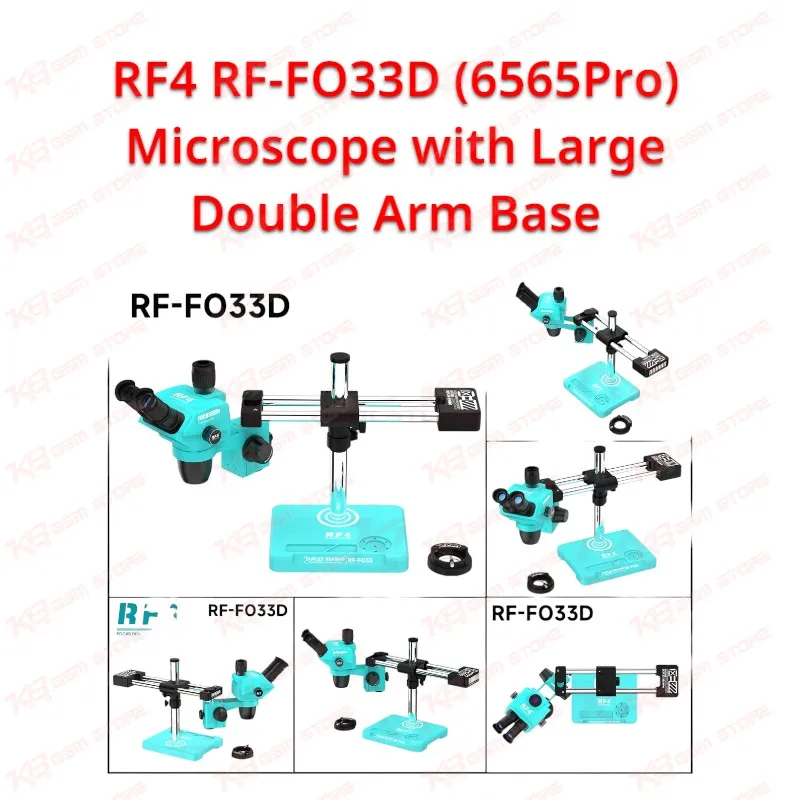 RF4 RF-FO33D (6565Pro) Microscope with Large Double Arm Base